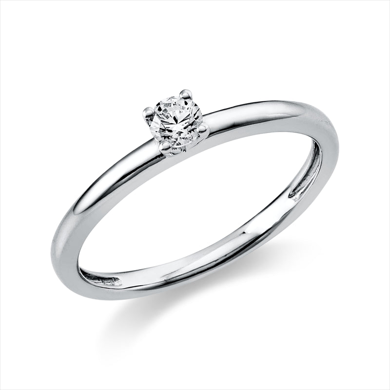 Ring 18 kt WG, 1 Brill. 0,15 ct, TW-si