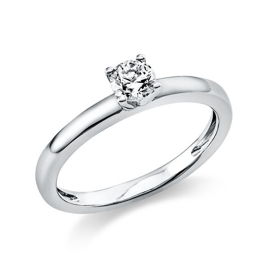 Ring 14 kt WG, GIA1156341782, 1 Brill. 0,30 ct, F-si