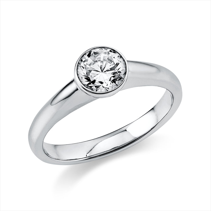 Ring 18 kt WG, GIA7403334442, 1 Brill. 0,78 ct, TW-si