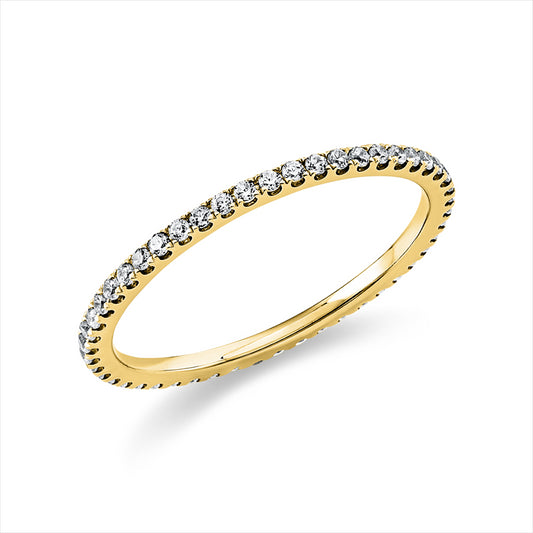 Ring 18 kt GG, 47 Brill. 0,29 ct, TW-si