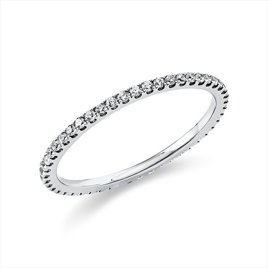 Ring 14 kt WG, 49 Brill. 0,30 ct, TW-si