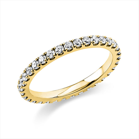 Ring 18 kt GG, 34 Brill. 0,71 ct, TW-si