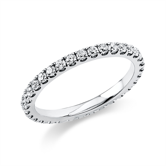Ring 950 Pt Platin, 31 Brill. 0,65 ct, TW-si