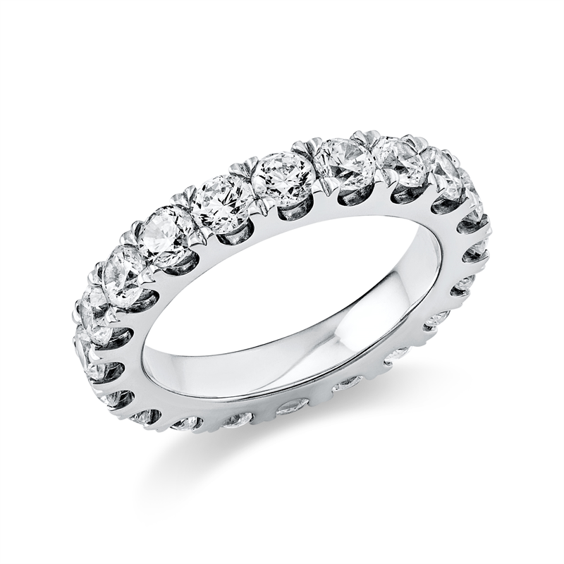 Ring 14 kt WG, 19 Brill. 2,76 ct, TW-si