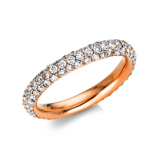 Ring 18 kt RG, 120 Brill. 1,23 ct, TW-vsi