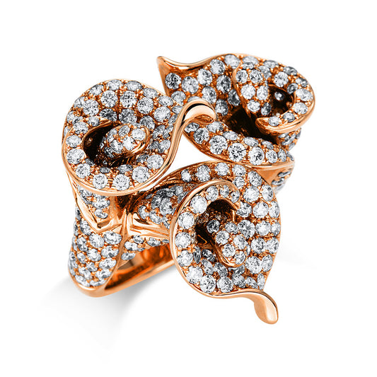 Ring 18 kt RG, 271 Brill. 4,13 ct, TW-vsi/si