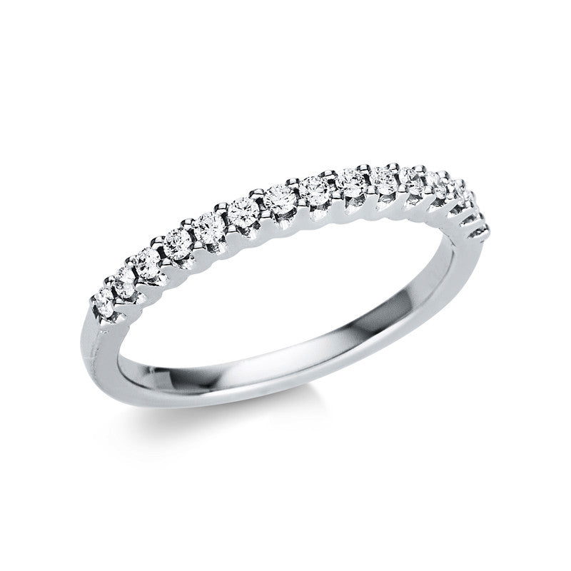 Ring 18 kt WG, 15 Brill. 0,28 ct, TW-si