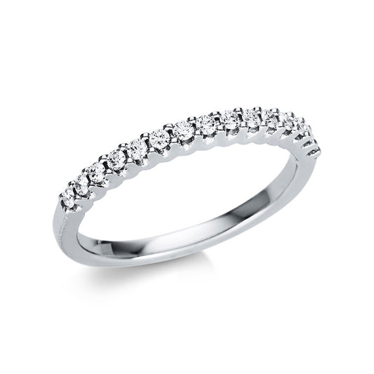 Ring 18 kt WG, 15 Brill. 0,28 ct, TW-si