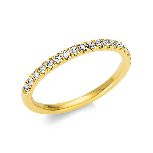 Ring 18 kt GG, 19 Brill. 0,27 ct, TW-si