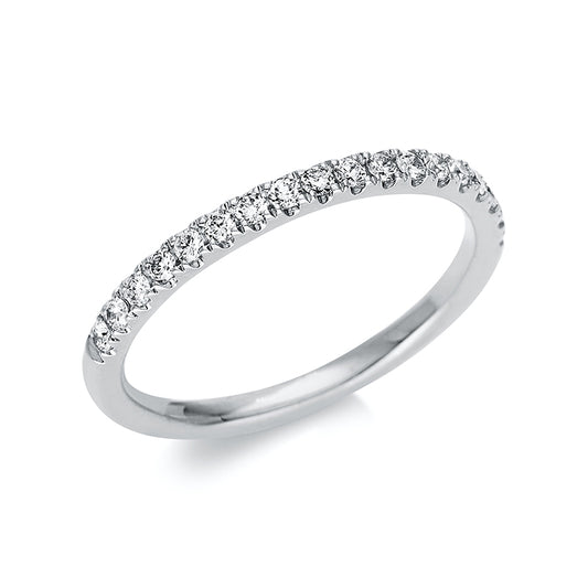 Ring 18 kt WG, 19 Brill. 0,27 ct, TW-si