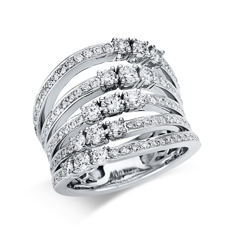 Ring 18 kt WG, 103 Brill. 1,77 ct, TW-vsi