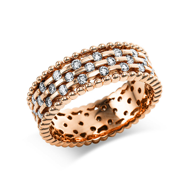 Ring 14 kt RG, 54 Brill. 0,97 ct, TW-si