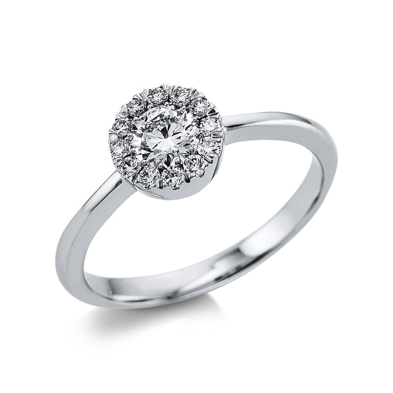 Ring 18 kt WG, 13 Brill. 0,51 ct, TW-si