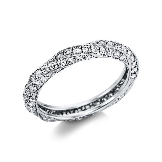 Ring 18 kt WG, 112 Brill. 1,46 ct, TW-vsi