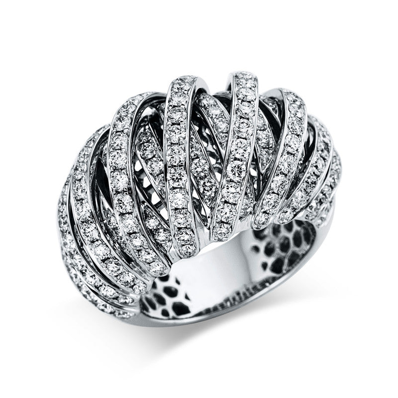 Ring 18 kt WG, 174 Brill. 3,06 ct, TW-vsi
