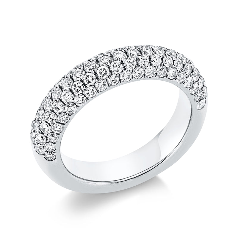 Ring 18 kt WG, 96 Brill. 1,52 ct, TW-vsi