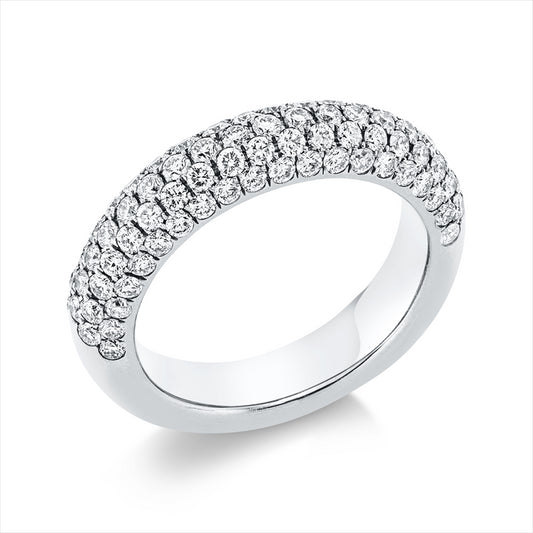 Ring 18 kt WG, 96 Brill. 1,52 ct, TW-vsi