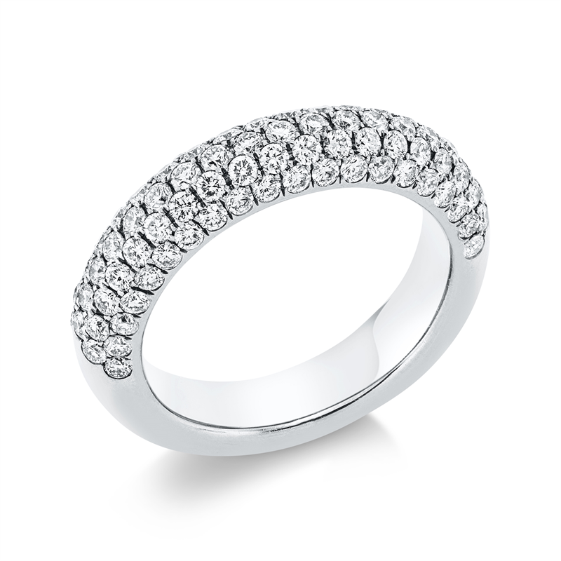 Ring 18 kt WG, 96 Brill. 1,52 ct, TW-vsi