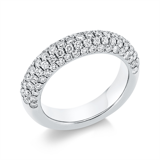 Ring 18 kt WG, 96 Brill. 1,52 ct, TW-vsi