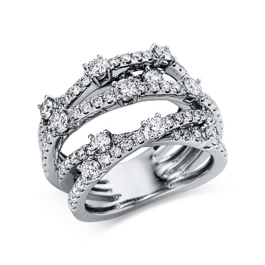 Ring 18 kt WG, 91 Brill. 1,98 ct, TW-vsi