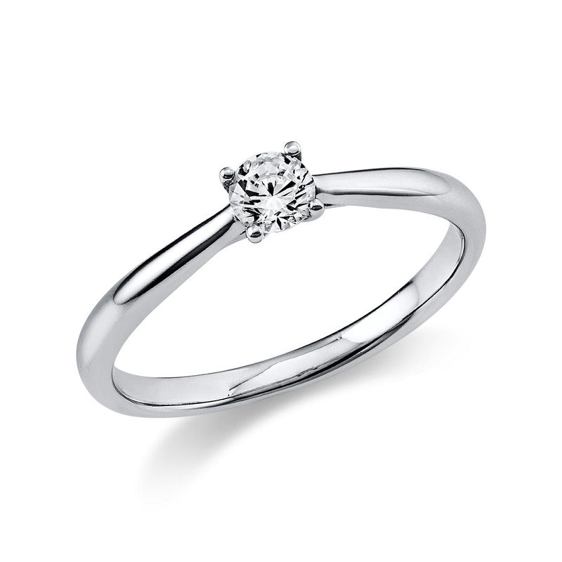 Ring 14 kt WG, 1 Brill. 0,20 ct, TW-vsi