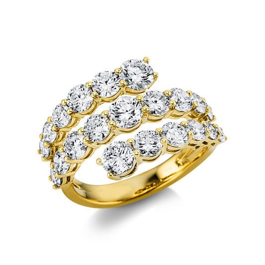 Ring 18 kt GG, 21 Brill. 3,27 ct, TW-si