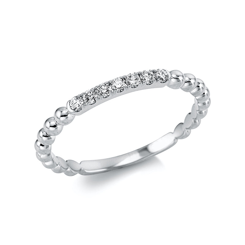 Ring 18 kt WG, 7 Brill. 0,13 ct, TW-si