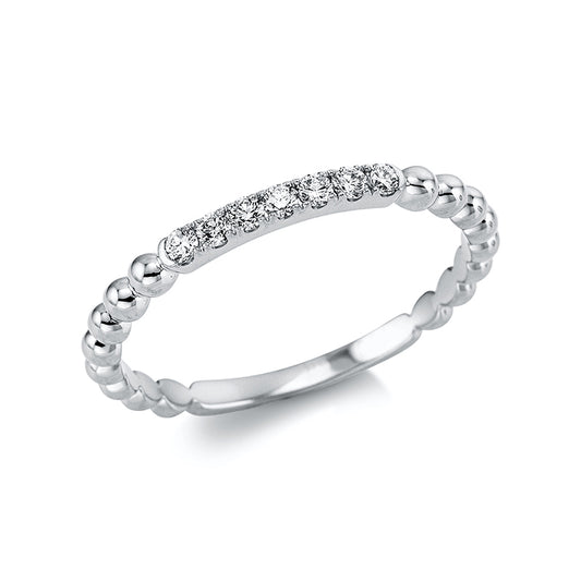 Ring 18 kt WG, 7 Brill. 0,13 ct, TW-si