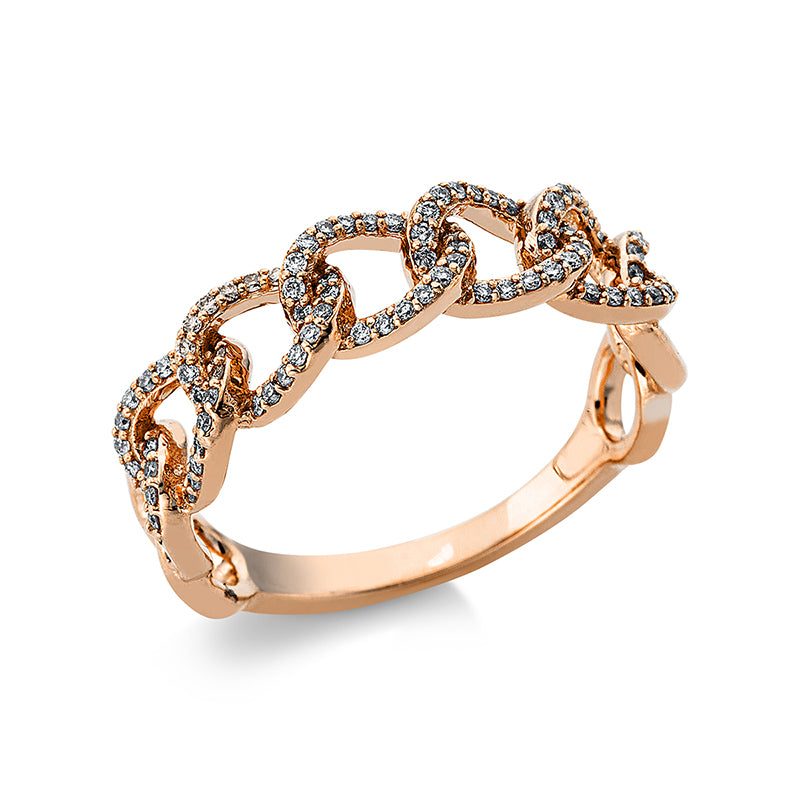 Ring 18 kt RG, 88 Brill. 0,23 ct, TW-si