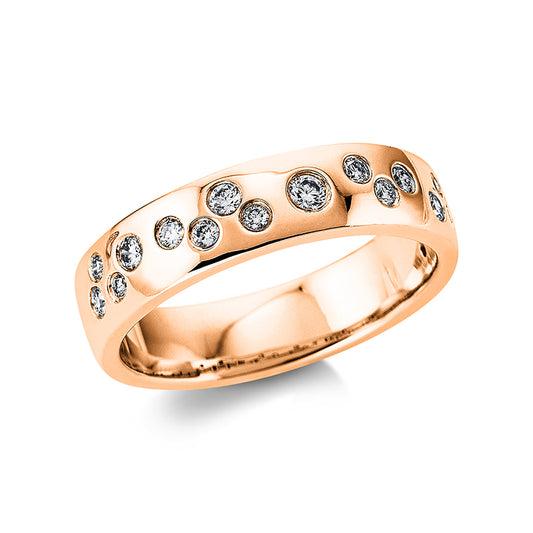Ring 18 kt RG, 17 Brill. 0,25 ct, TW-vsi