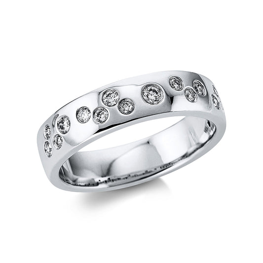 Ring 18 kt WG, 17 Brill. 0,26 ct, TW-vsi