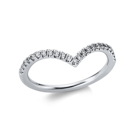 Ring 14 kt WG, 23 Brill. 0,22 ct, TW-vsi