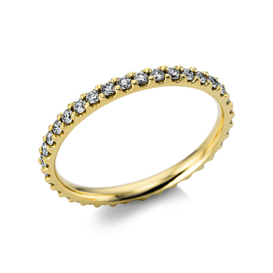 Ring 18 kt GG, 36 Brill. 0,52 ct, TW-si