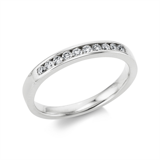 Ring 18 kt WG, 10 Brill. 0,21 ct, TW-si