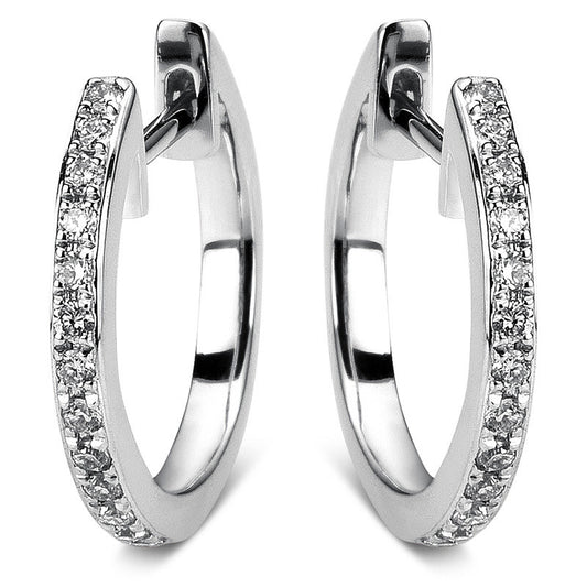 Creolen 18 kt WG, 26 Brill. 0,20 ct, TW-si