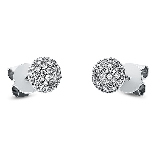 Ohrstecker 18 kt WG, 88 Brill. 0,43 ct, TW-si