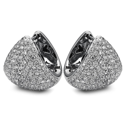 Ohrschmuck 18 kt WG, 220 Brill. 3,36 ct, TW-vsi