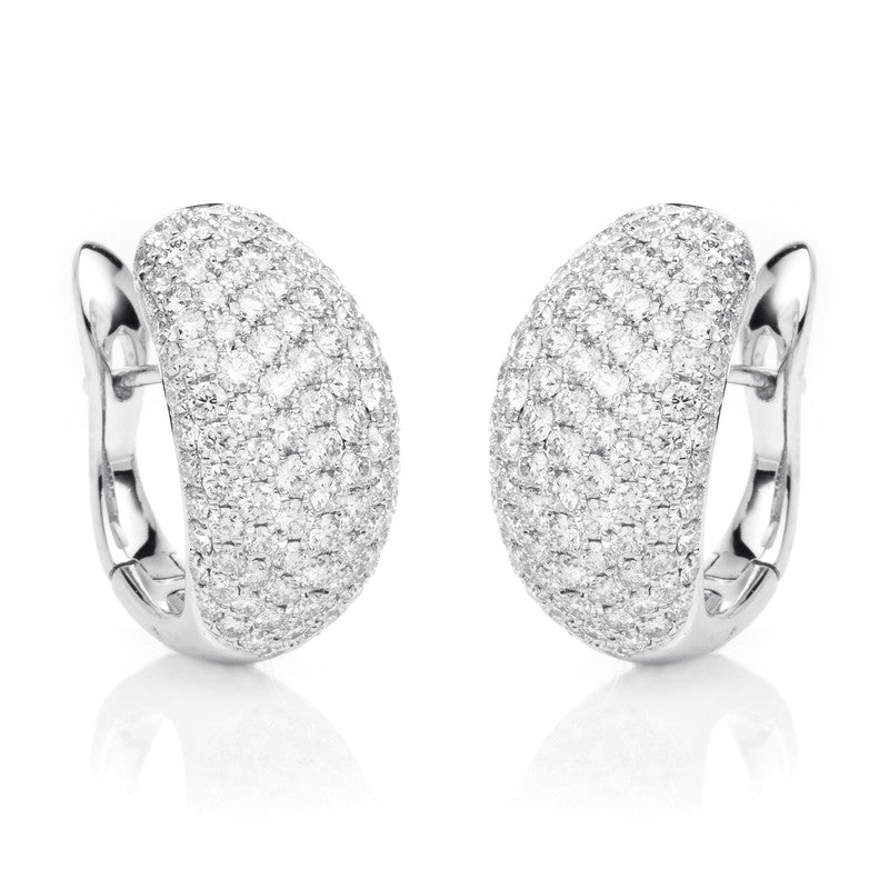 Creolen 18 kt WG, 212 Brill. 2,65 ct, TW-vsi/si