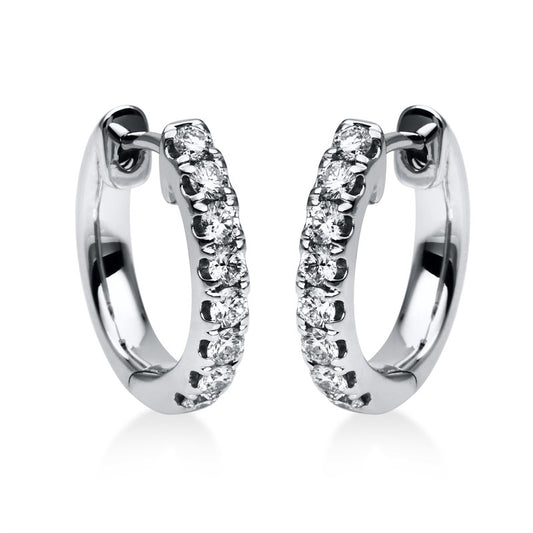 Creolen 18 kt WG, 16 Brill. 0,46 ct, TW-si