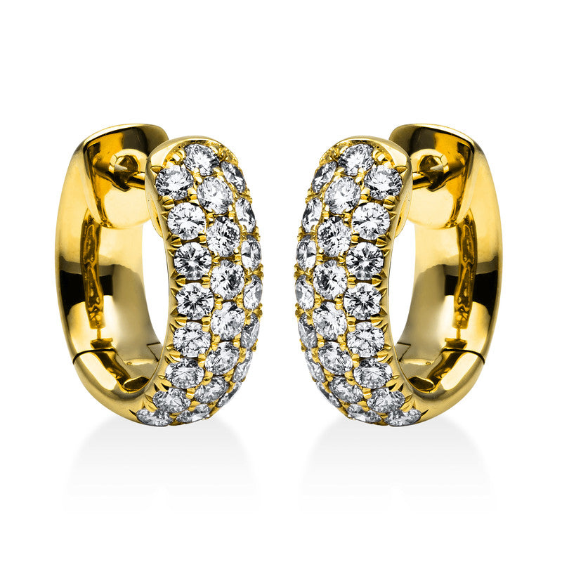 Creolen 18 kt GG, 48 Brill. 1,29 ct, TW-si