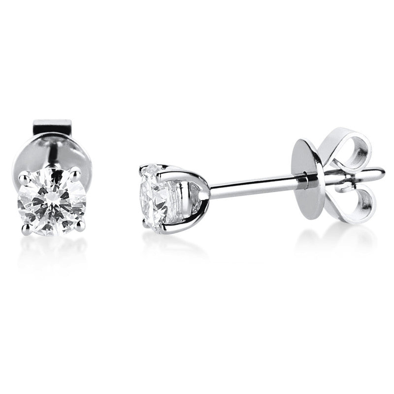Ohrstecker 18 kt WG, GIA6555002855 + GIA1553775133, 2 Brill. 0,42 ct, TW-vsi
