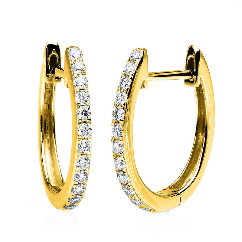 Creolen 18 kt GG, 24 Brill. 0,26 ct, TW-si