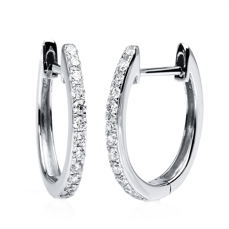Creolen 18 kt WG, 24 Brill. 0,26 ct, TW-si