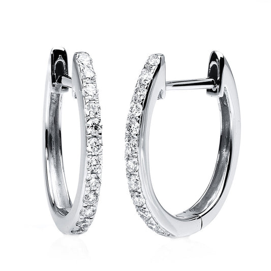 Creolen 18 kt WG, 24 Brill. 0,26 ct, TW-si