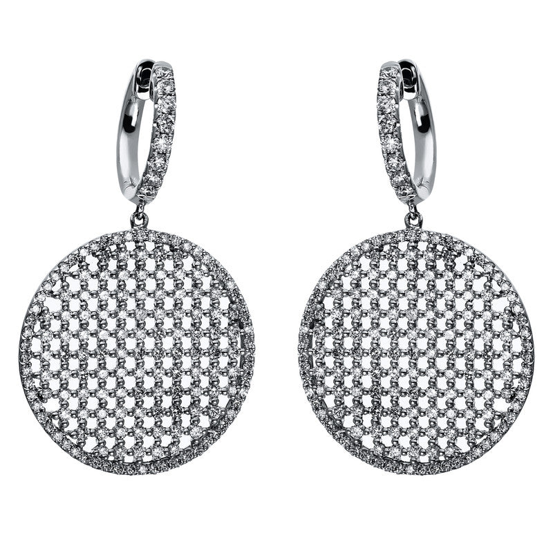 Ohrschmuck 18 kt WG, 328 Brill. 3,88 ct, TW-vsi/si