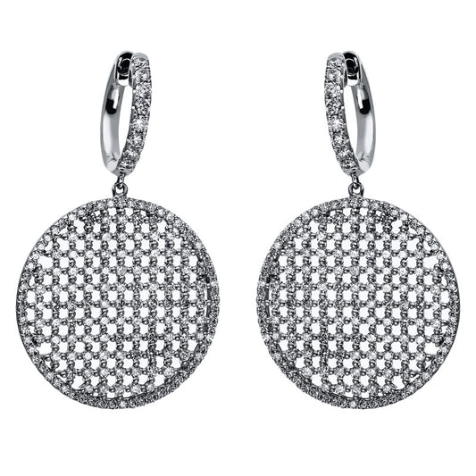 Ohrschmuck 18 kt WG, 328 Brill. 3,68 ct, TW-vsi/si