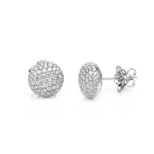 Ohrstecker 18 kt WG, 158 Brill. 1,72 ct, TW-vsi