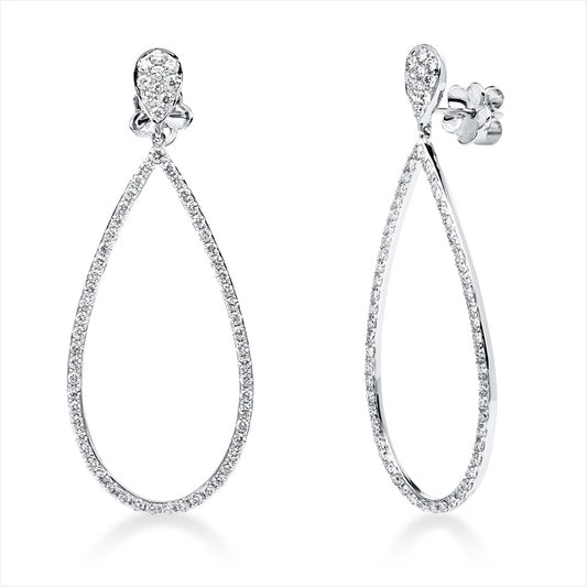 Ohrschmuck 18 kt WG, 130 Brill. 1,90 ct, TW-vsi