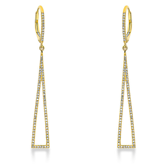 Ohrschmuck 18 kt GG, 166 Dia. 0,37 ct, W-si