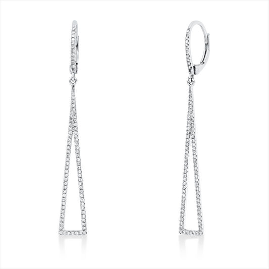 Ohrschmuck 18 kt WG, 166 Dia. 0,37 ct, W-si